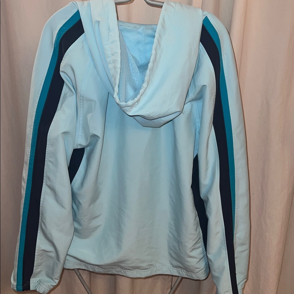 Reebok Sky Blue Hooded Jacket with Black Accents - Picture 3 of 9